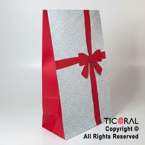 BOLSITA PAPEL REGALO MO�O ROJO 12X24CM x 10